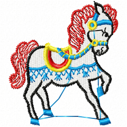 Horses Embroidery Design 9